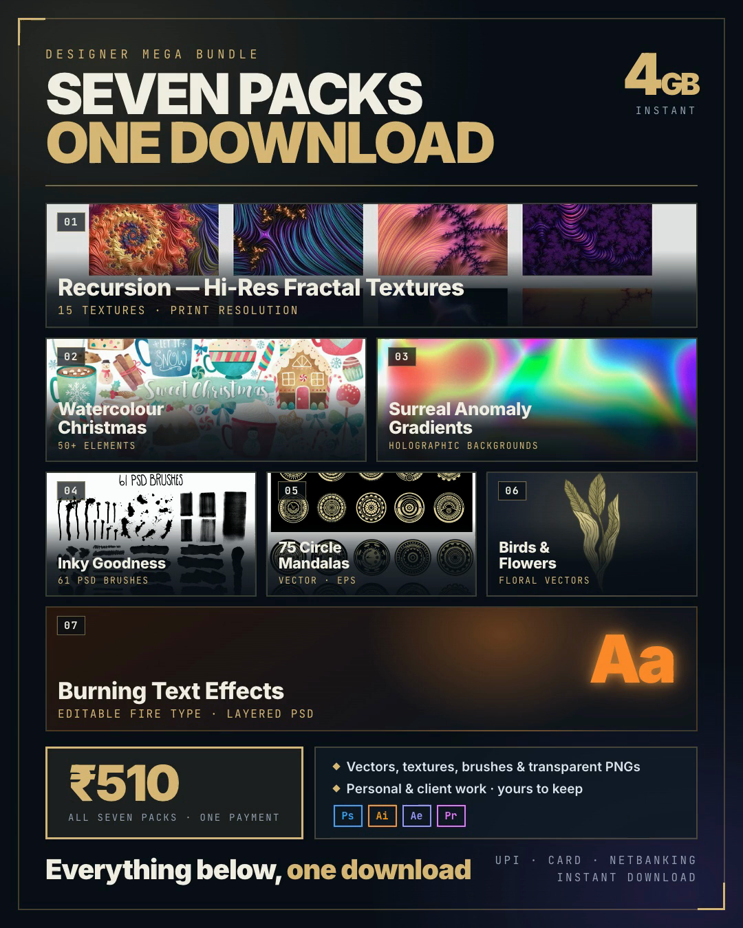 Designer Mega Bundle — 7 Packs